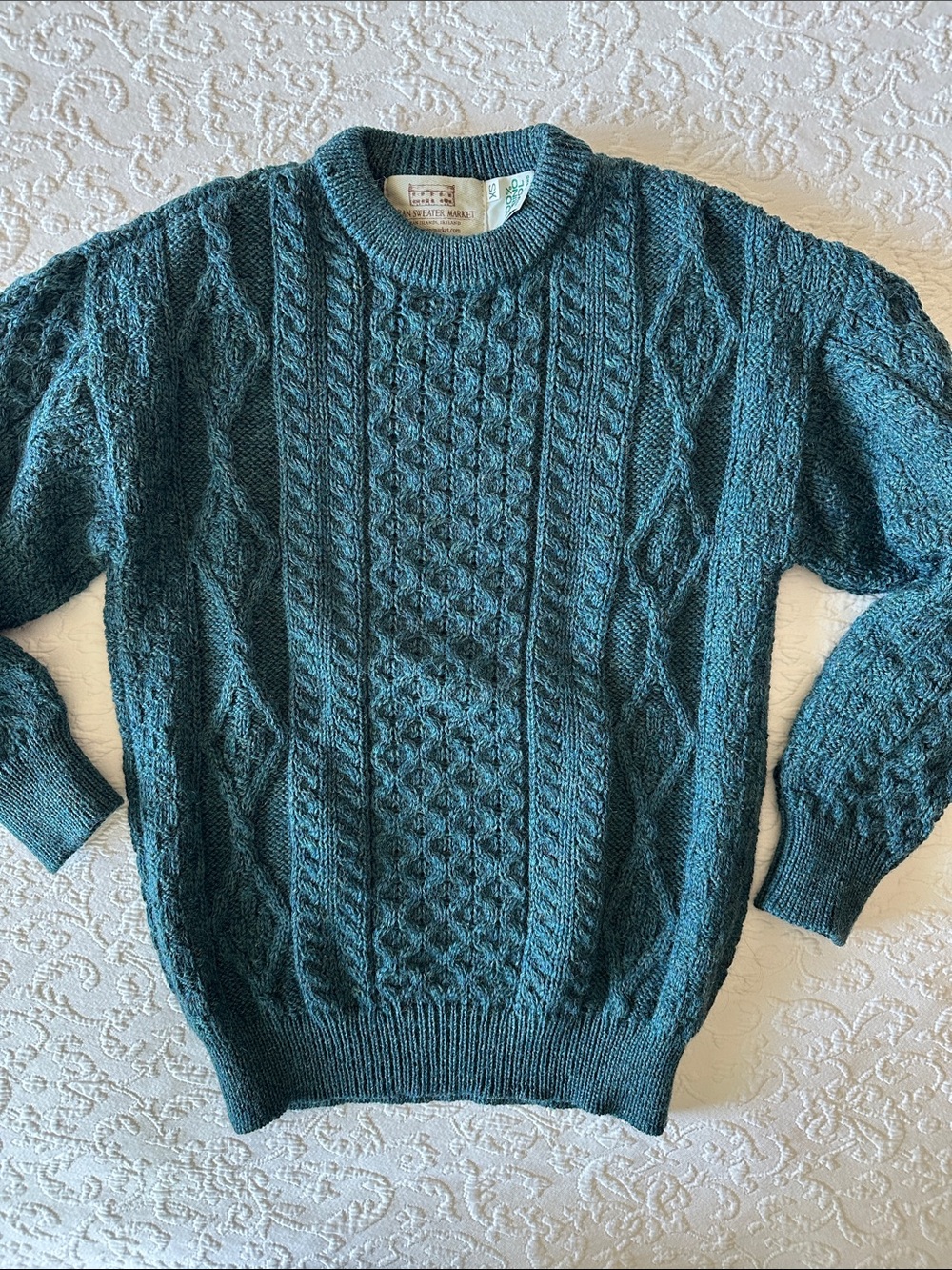Aran Sweater Market Wool Crewneck Sweater XS/S